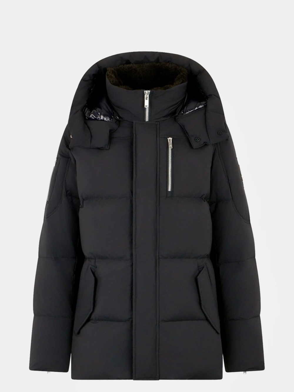Moose Knuckles Men's Black Quilted Puffer Coat - Picture 2 of 15